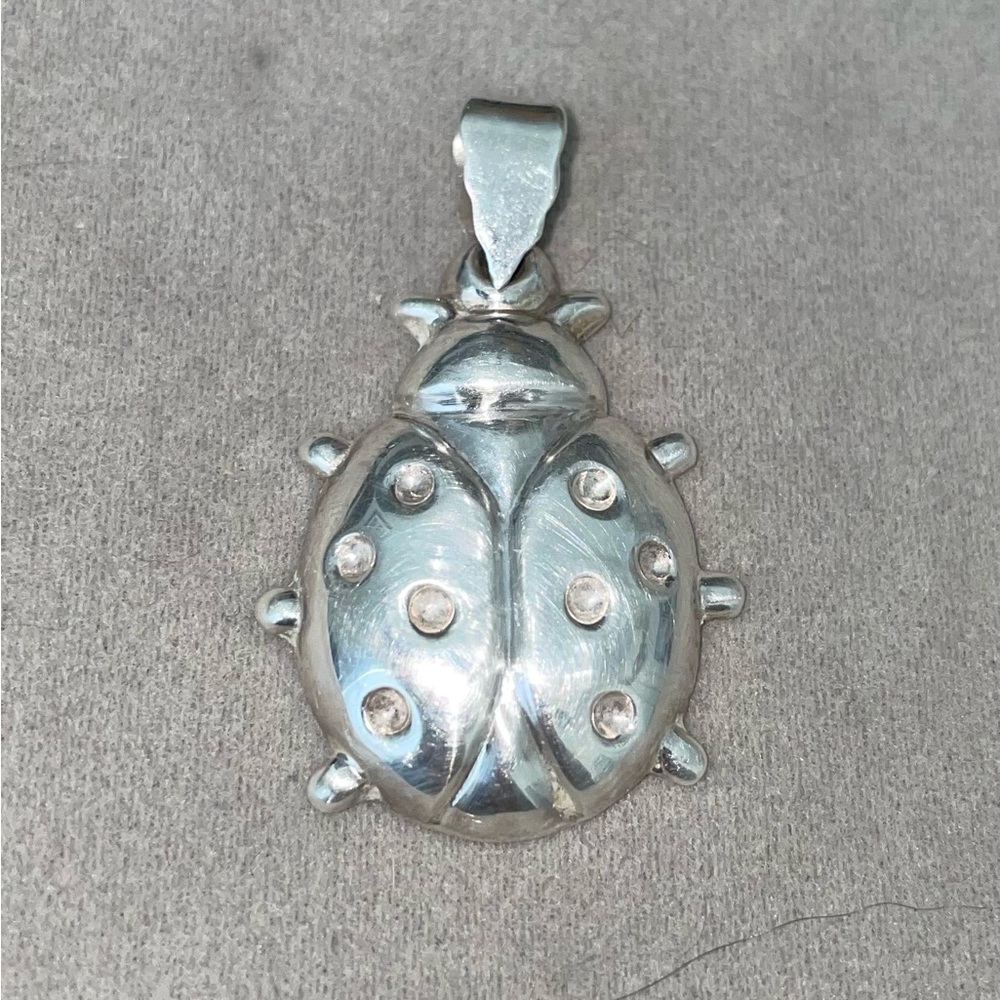 Vintage Hand-Crafted Sterling Silver (925) Ladybug Pendant 5.1g